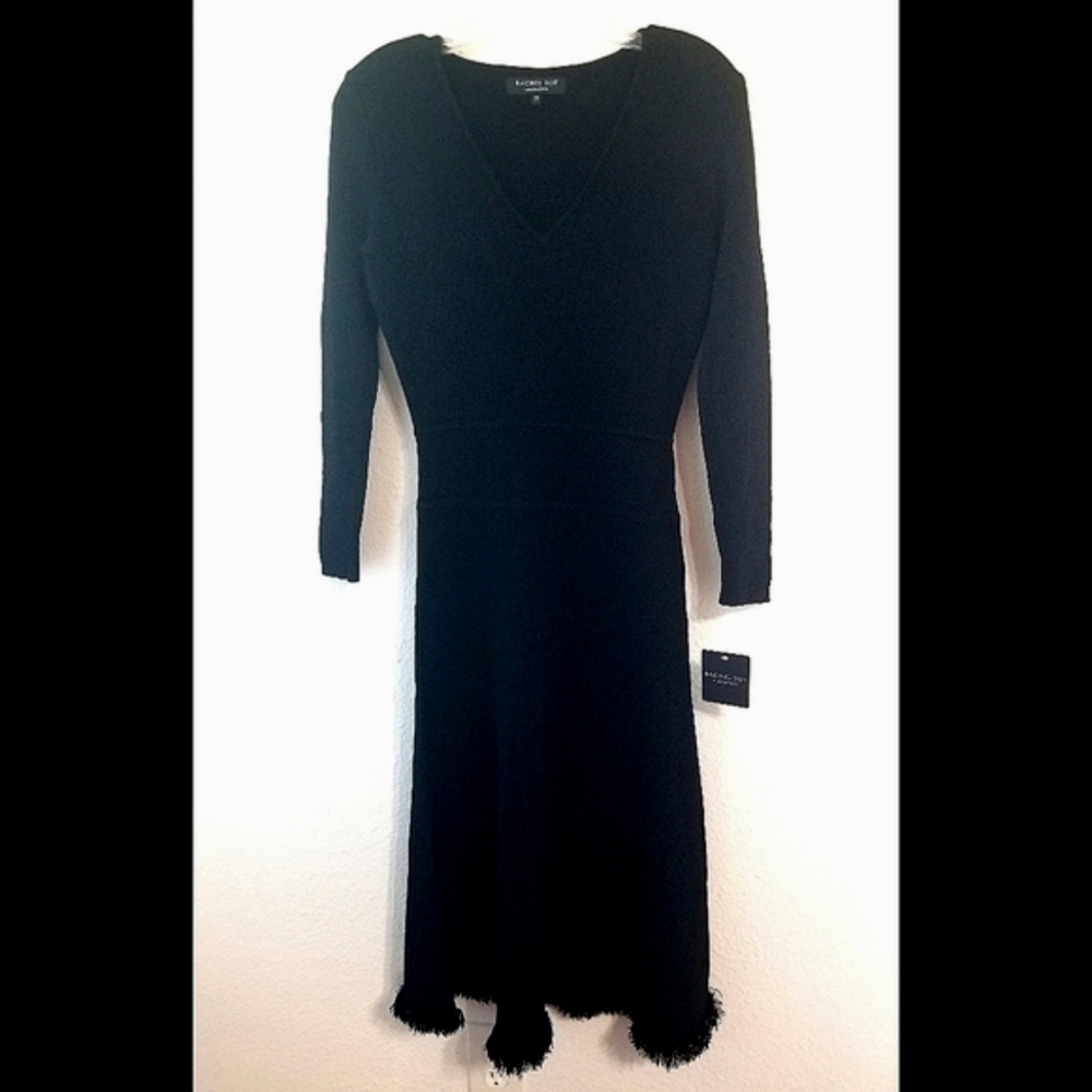 Rachel Roy Collection NWT Black LS Midi Dress XS